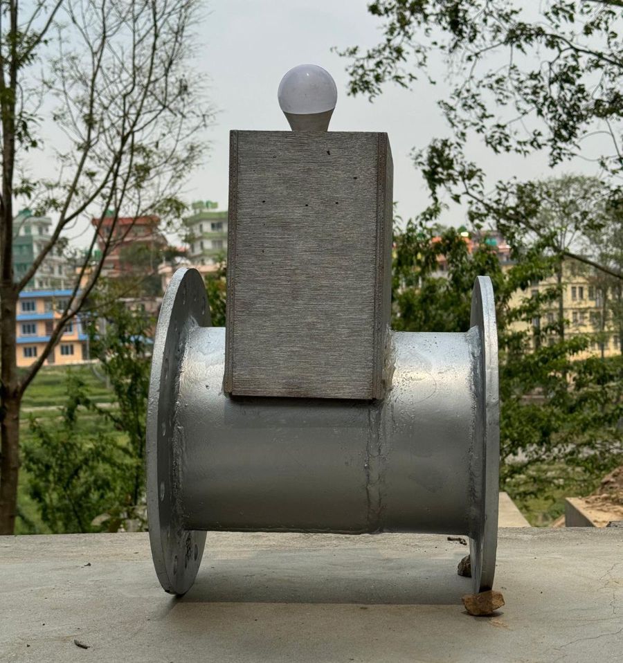 Fabricated pipe inline turbine unit