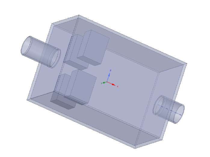 CAD geometry of the air cooled EV battery box