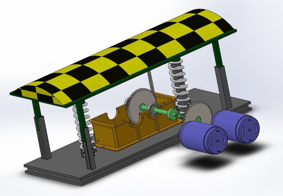 SolidWorks model of the speed breaker mechanism